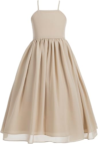 Criss Cross Chiffon Formal Flower Girl Dresses Junior Bridesmaid Dress Reception Dress