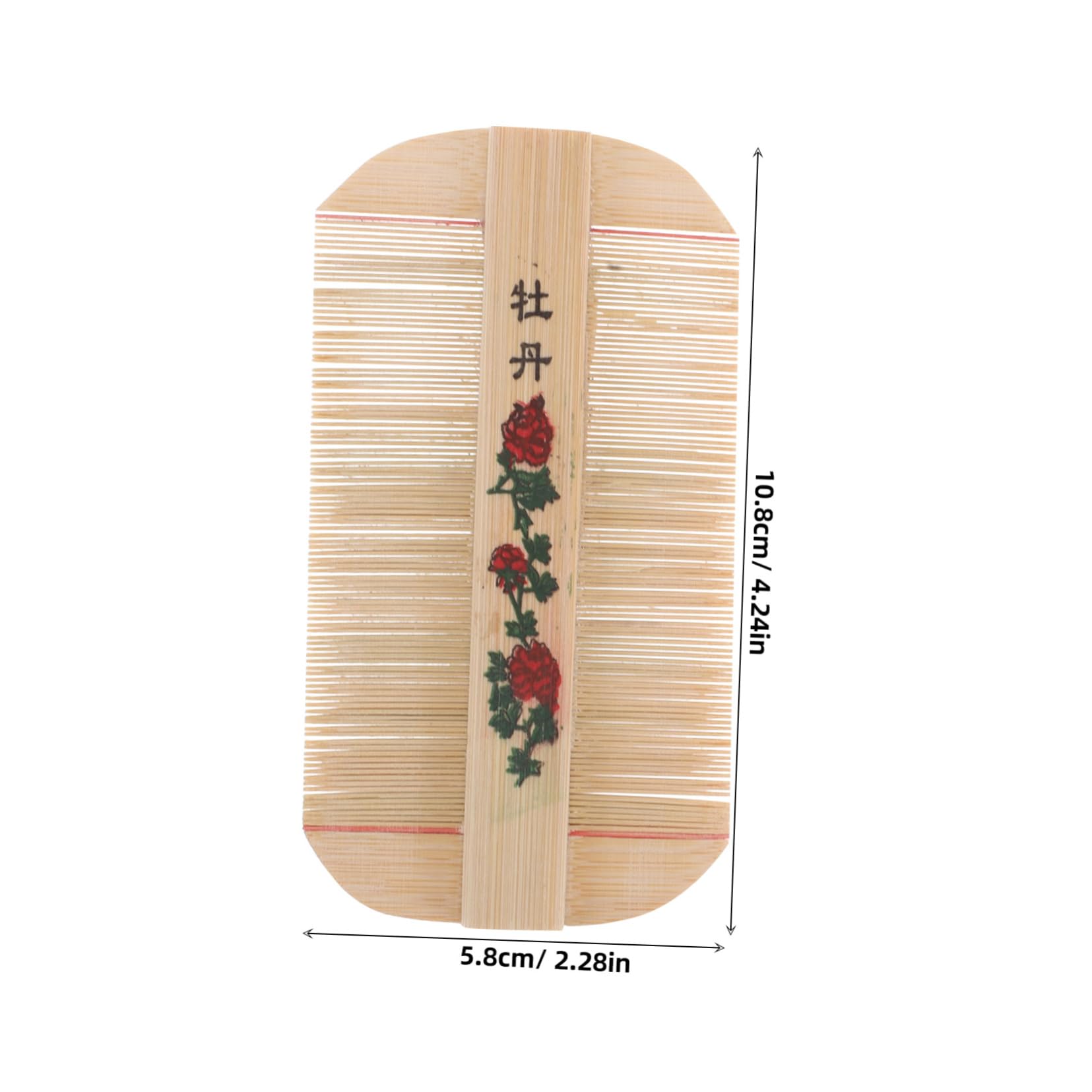 Anneome Bamboo Comb Set Double Sided Fine Tooth Scalp Comb for Dandruff Pet Hair Grooming Natural and Gentle