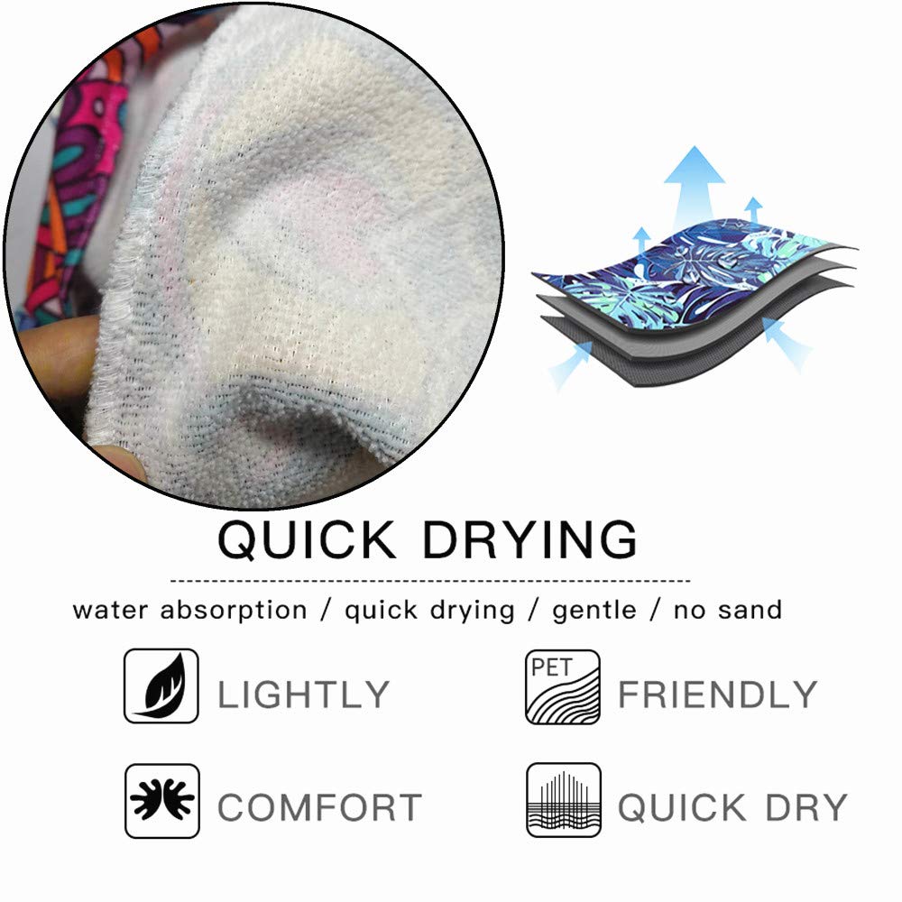 Poncho Asciugamano Microfibra Con Cappuccio - Per Spiaggia, Nuoto, Surf, Uomo E Donna - Foto 2