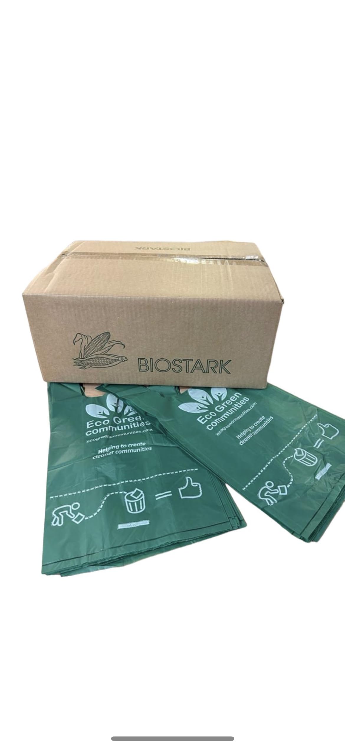 Biodegradable bag with handles (13L) x1500