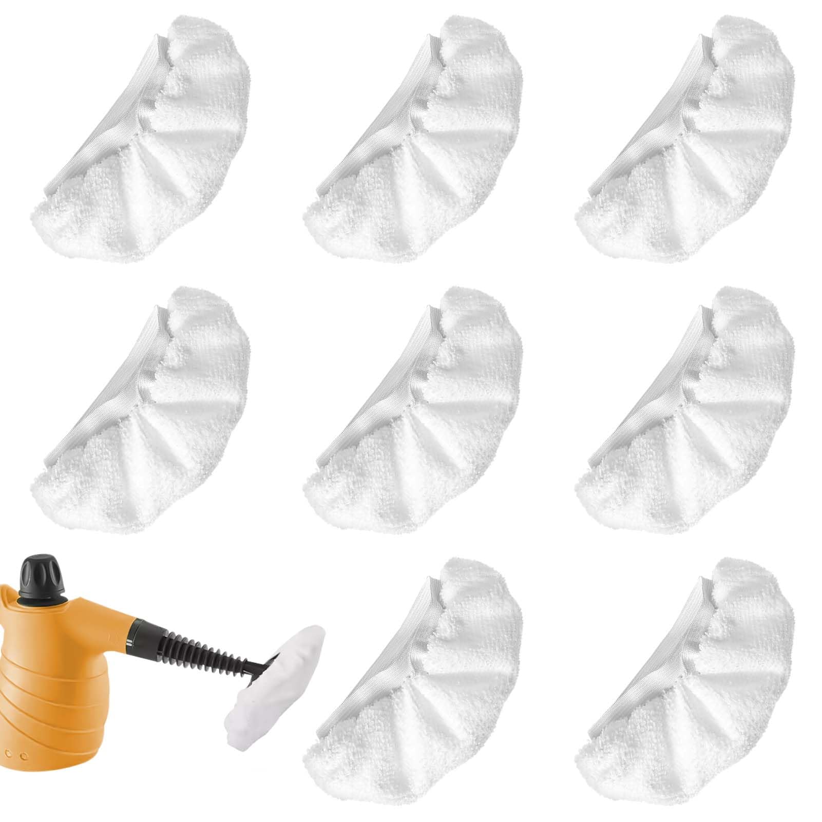 Steam Mop Pads, 8 PCs Steam Cleaner Pads for Handheld Steam Cleaner Universal Steam Mop Replacement Pads Microfiber Cleaning Pad Cover Compatible with Bissell Steam Shot, PurSteam, Wagner Spraytech