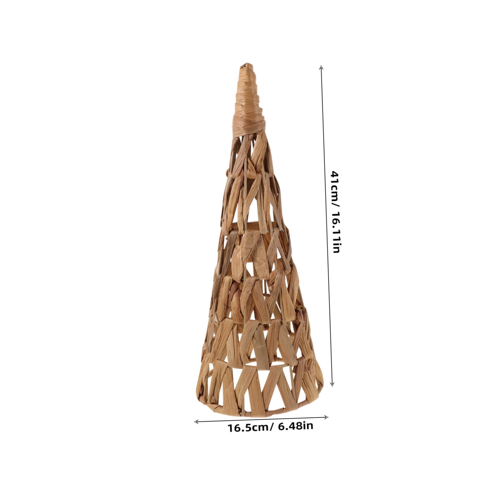 ABOOFAN Decoración de Árbol de Navidad de Cono Ratán Natural Centro de Mesa Ligero y Reutilizable Base Elegante para Árbol Festivo para Hogar Estilo Rústico y Ambiente Navideño