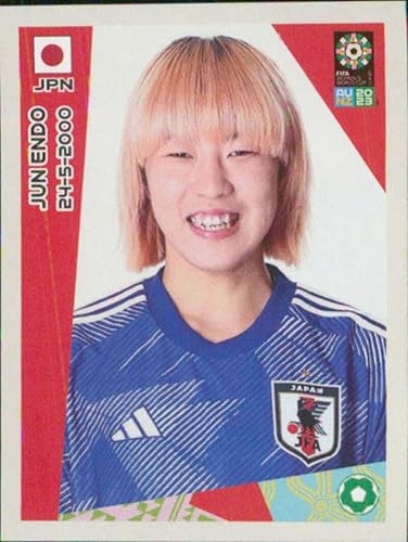Panini FIFA - Calcomanías para la Copa Mundial Femenina 2023 #208 Jun Endo Japón Mini Pegatina de Futbol de Fútbol