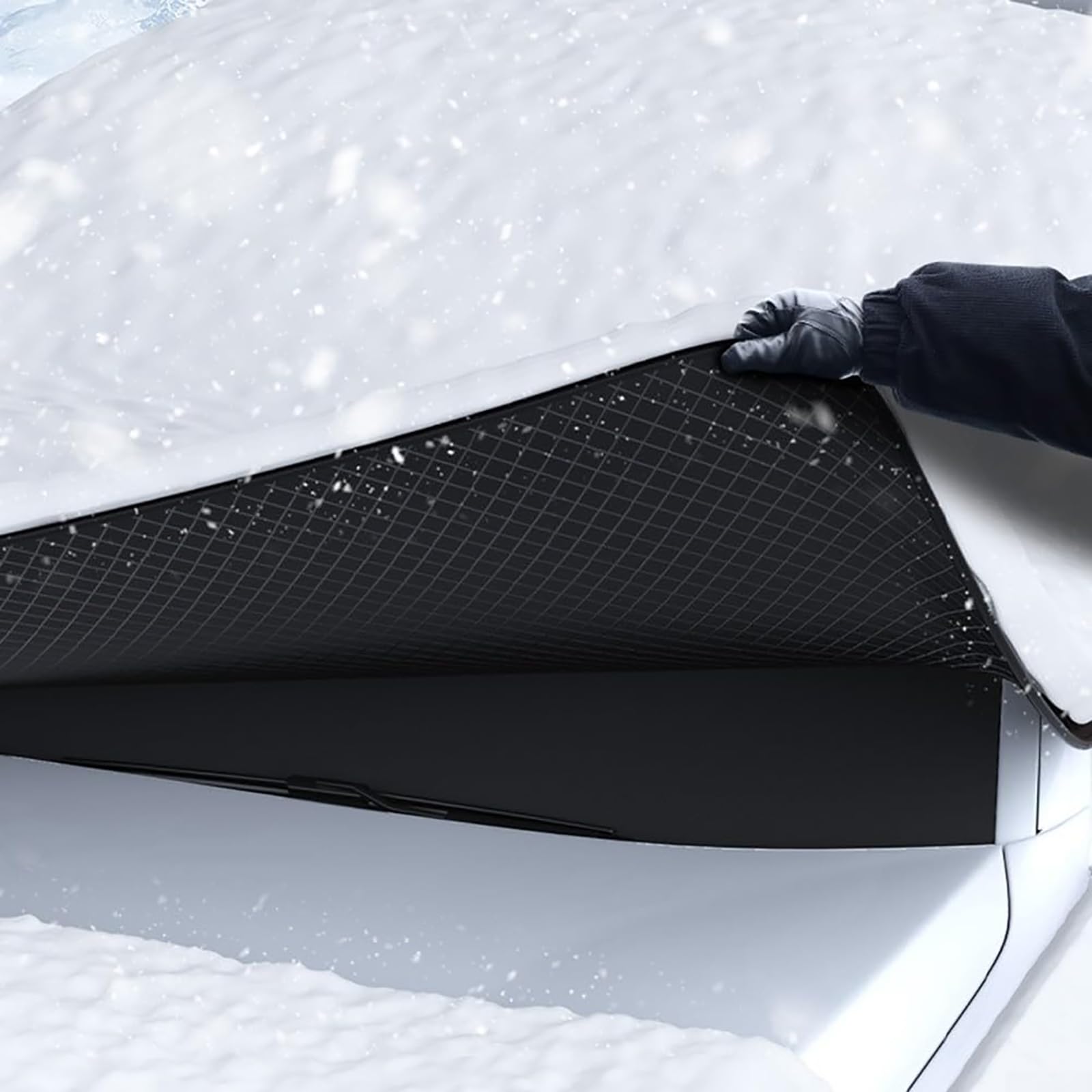 Auto Frontscheibenabdeckung Winter für D-acia Logan Sandero Duster, Magnet Autoscheibenabdeckung Sonnenschutz Frontscheibe Eisschutzfolien Windschutzscheibe Gegen Schnee Frost Autozubehör