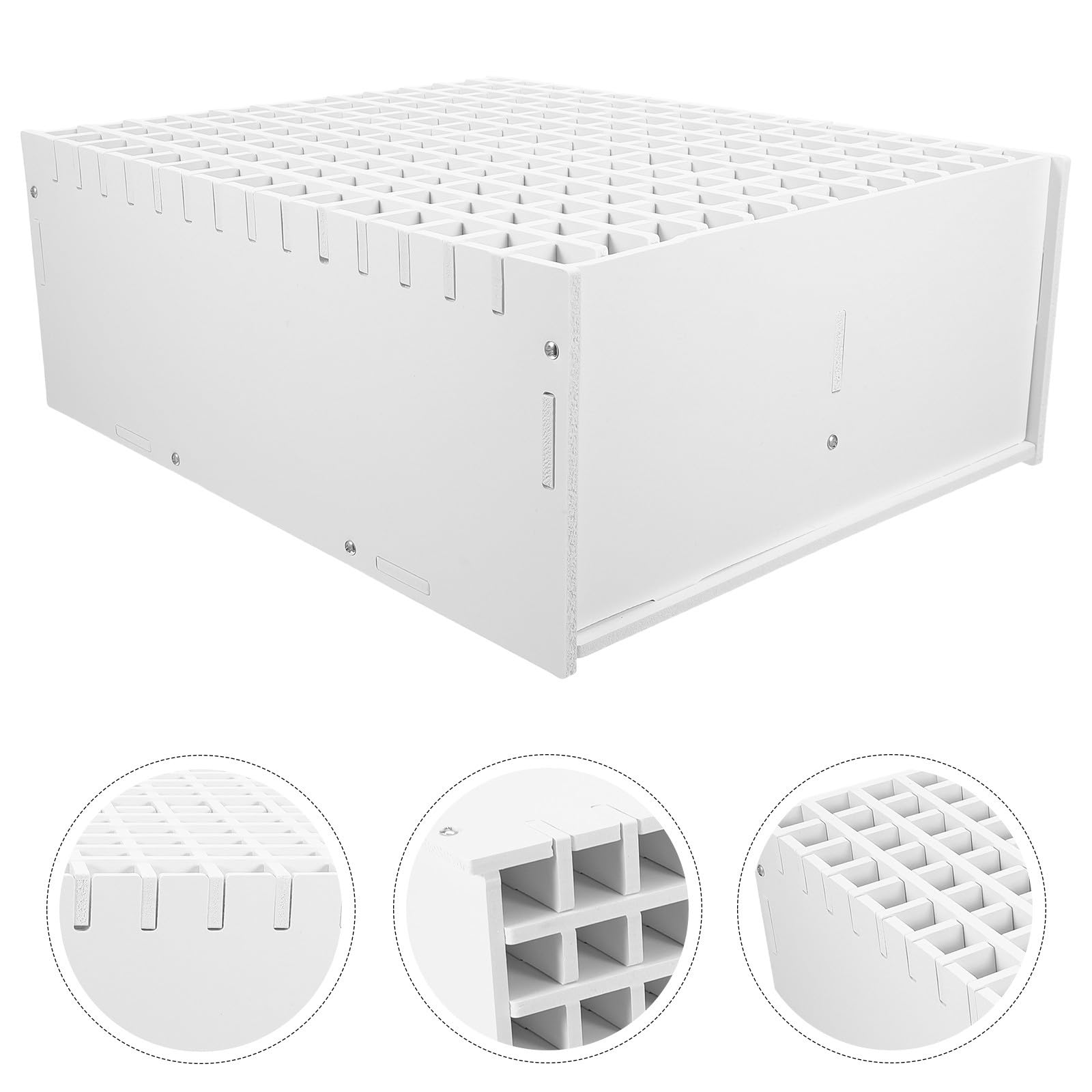 Homoyoyo Weißer Schreibtisch Organizer mit 180 Fächern zur Marker und Textmarker Aufbewahrung Platzsparendes Design und Stabile Bauweise für Büro und Home Studio
