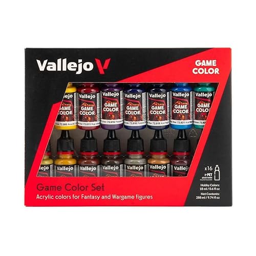 Vallejo - Game Color Advenced Set | Advenced Set for Fantasy and Wargame Figures | 16 Bottles x 18 ml (0.60 fl.oz.) - Advenced Set