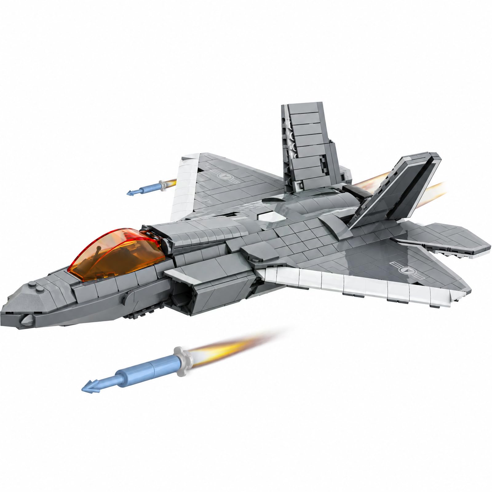Sosuy F/22 Avión de Combate Juego de Construcción de Bloques, 1153 Pcs Ladrillos de Construcción Avión Militar de Juguetes Ejército para Adultos Niños 8+, Modelo de Regalo de Cumpleaños para Niñas