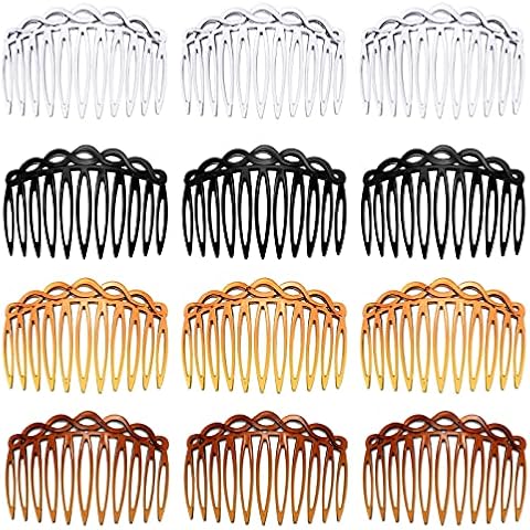 Peinetas Laterales de Plástico para el Pelo Cerioll, 12 Piezas Cover