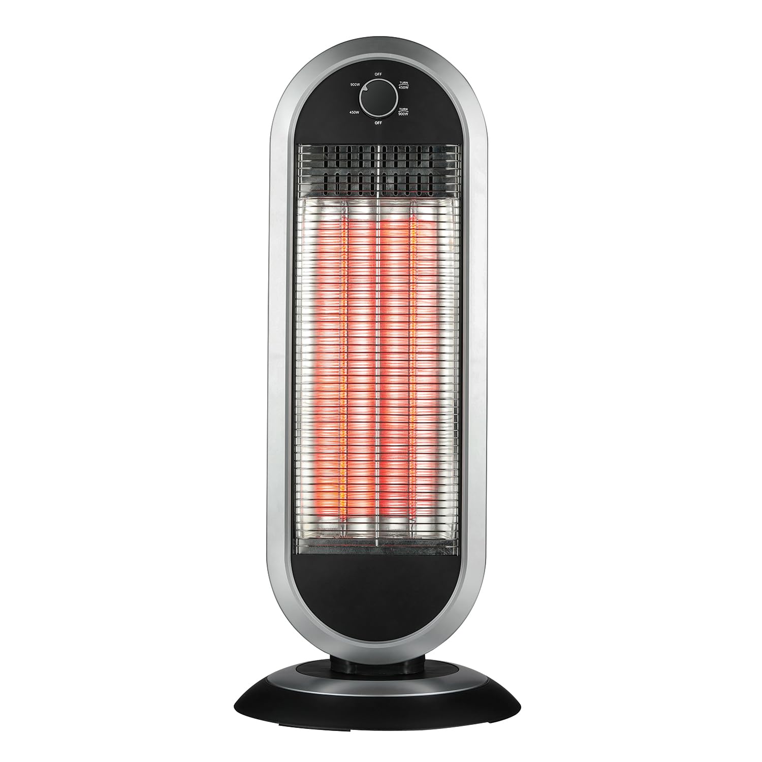 Radiatore a carbone 900W con base oscillante. Antracite
