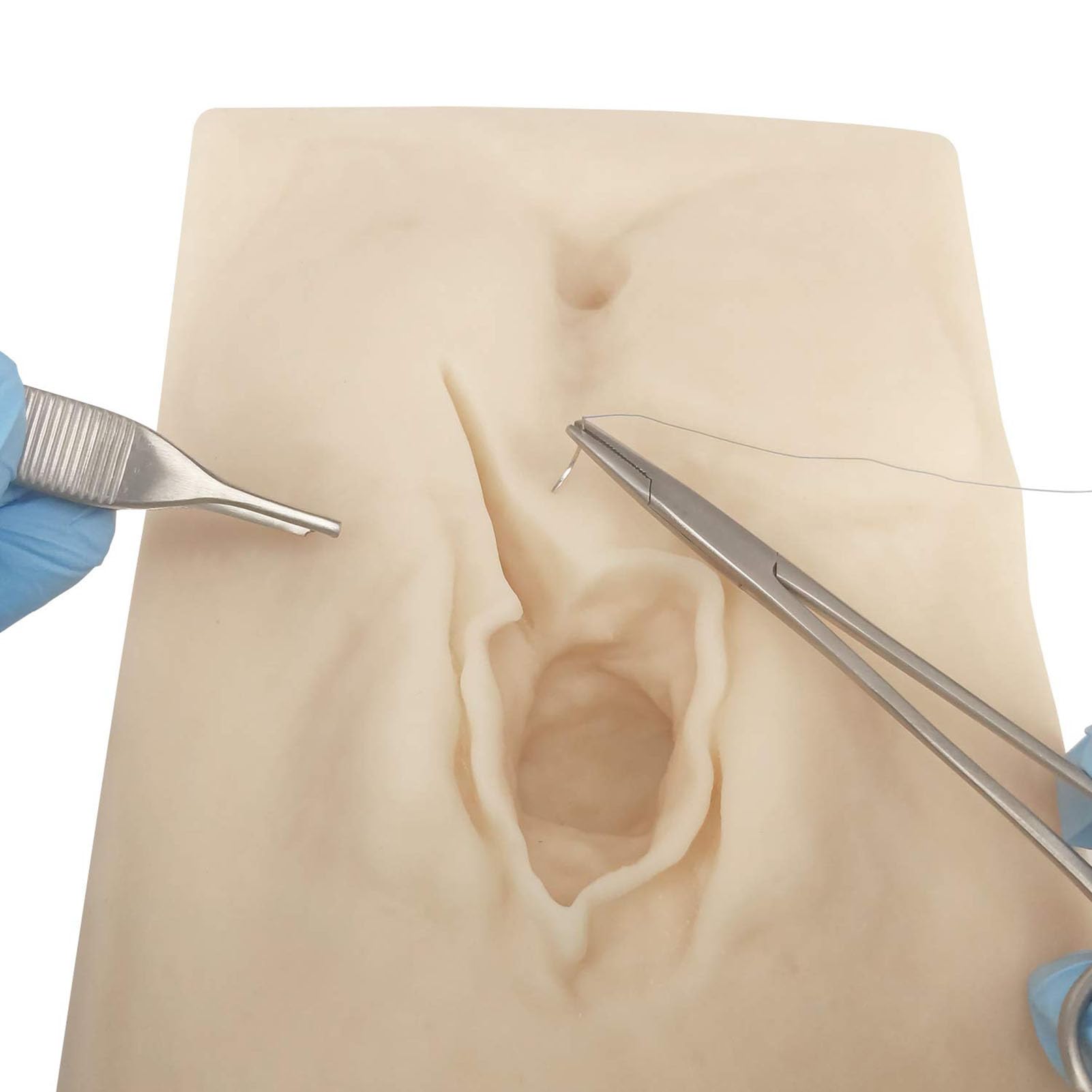 Genérico Modelo de práctica de sutura perineal con incisión de vulva femenina, simulador de sutura de laceración/episiotomía para enseñanza de ginecología, reutilizable,Left cut