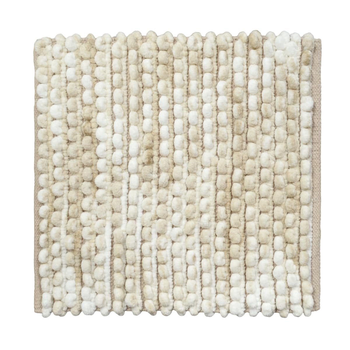 Allure Bath Fashions Natural Marble Effect Bath Mat - Chunky Bobble Square - Non Slip - 50 x 80cm - Brown