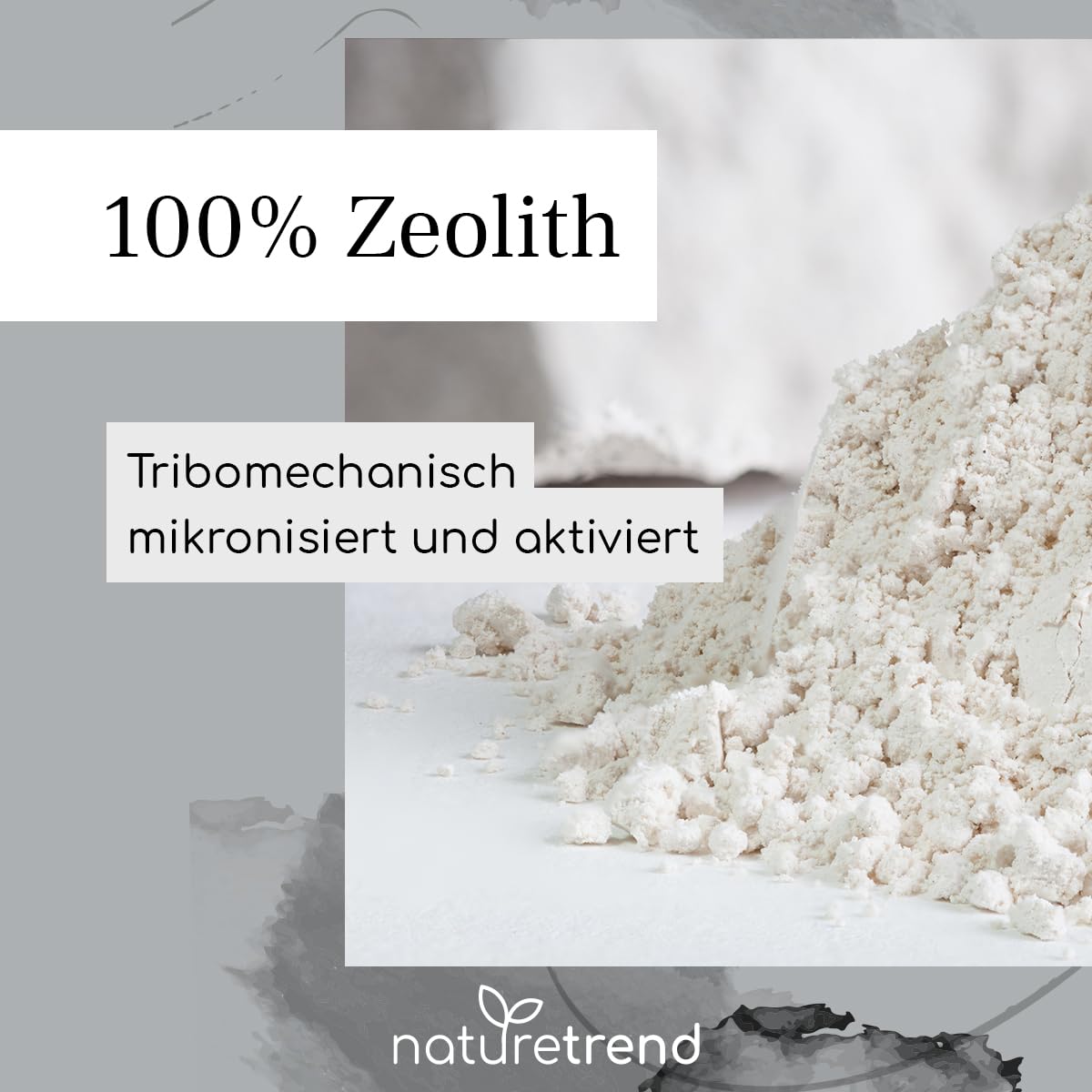 naturetrend Parte di prova molto buona 01/24 zeolite in polvere 1,3 kg – pura al 94% in qualità premium – Extra finemente macinata, pura e naturale pietra vulcanica