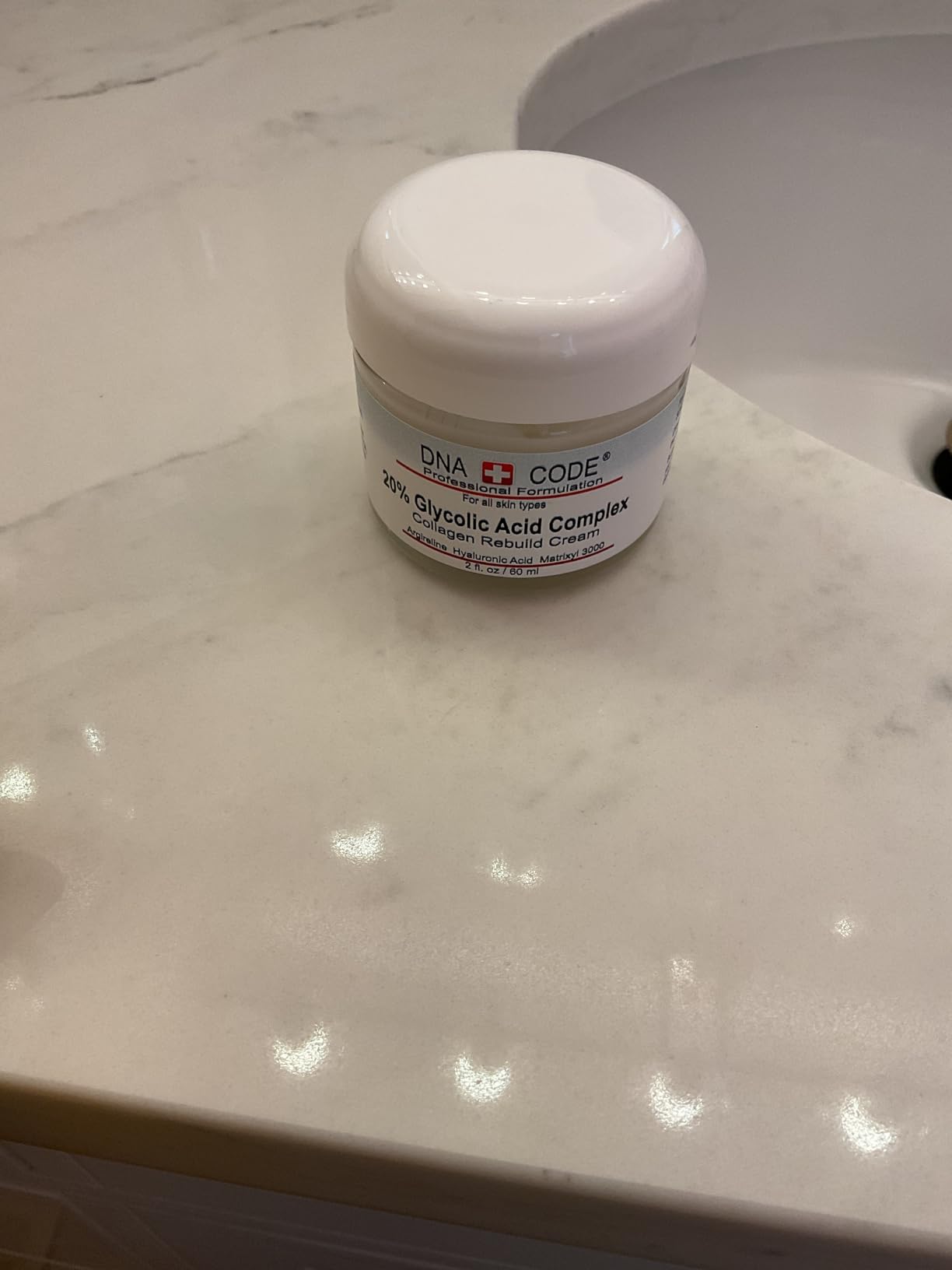 DNA Code Anti-Aging 20% Glycolic Acid Complex Collagen Reubild Cream w/Argireline,Matrixyl 3000, CoQ10