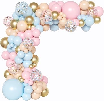 Gender Reveal Balloon Garland Arch Kit Pink and Blue Balloons Garland Arch Kit for Boy or Girl Gender Reveal Baby Shower Party Decorations