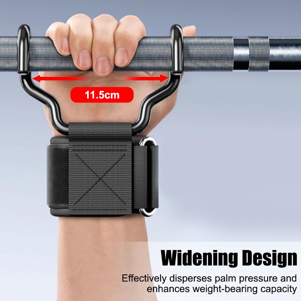 Zughilfen Haken 38cm - Handgelenkschutz Für Klimmzüge & Gewichtheben