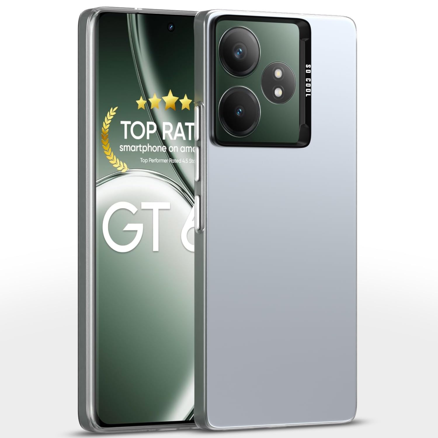 Pikkme Back Cover So Cool Anti-Fingerprint Matte Finish and Shockproof Hard Protection Bumper Case for Realme GT 6T 5G / GT Neo 6 SE 5G (Silver) (B0D8L9YZ24) Amazon Price History, Amazon Price Tracker