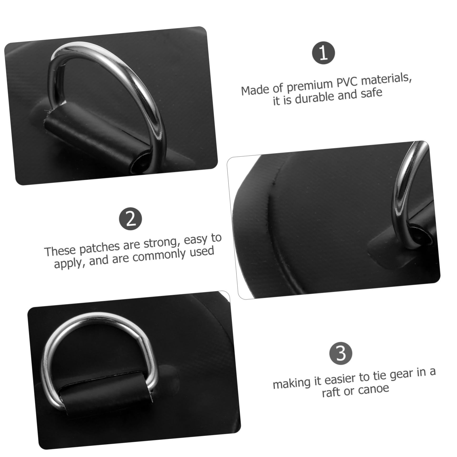 KOMBIUDA Hebilla De Anillo En d para Kayak De Anillo En d Traje con De Anilla En d para Kayak Accesorios para Canoas Hebilla De Línea De Ancla De Kayak El Plastico