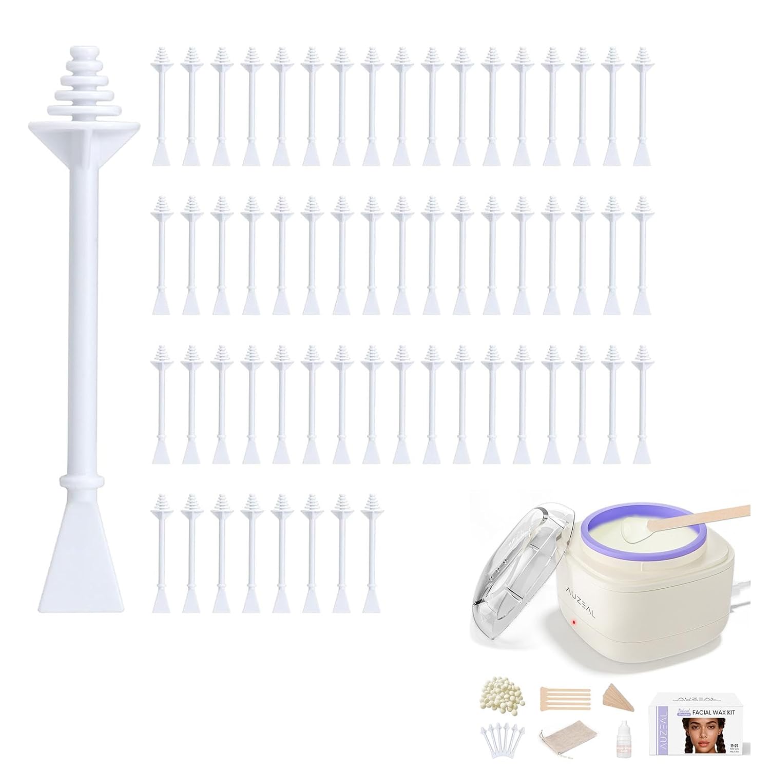 Mini Wax Kit with 60 Pcs Nose Wax Kit for Face and Nose Waxing