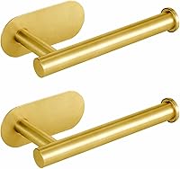 Vista 14 de Soporte para papel higiénico autoadhesivo, sin taladrar, para baño, baño, baño, soporte de pared, acero inoxidable (níquel cepillado)