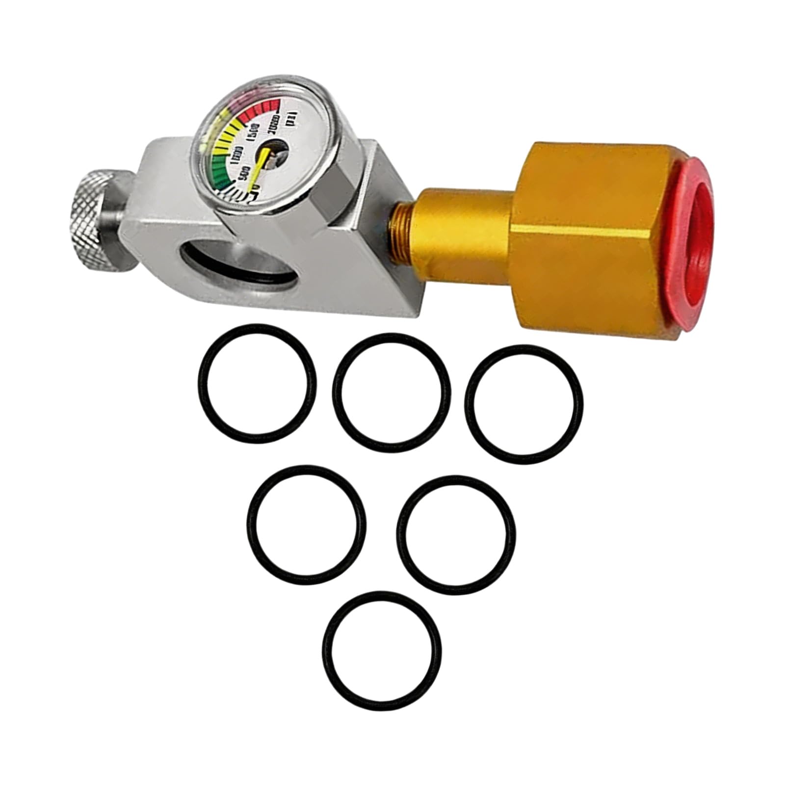 Kaeltsyn Resistant Sodas Maker Charging Adapter With Build In Pressure Meter And Fast Release Mechanism For Carbonation Charging Adapter