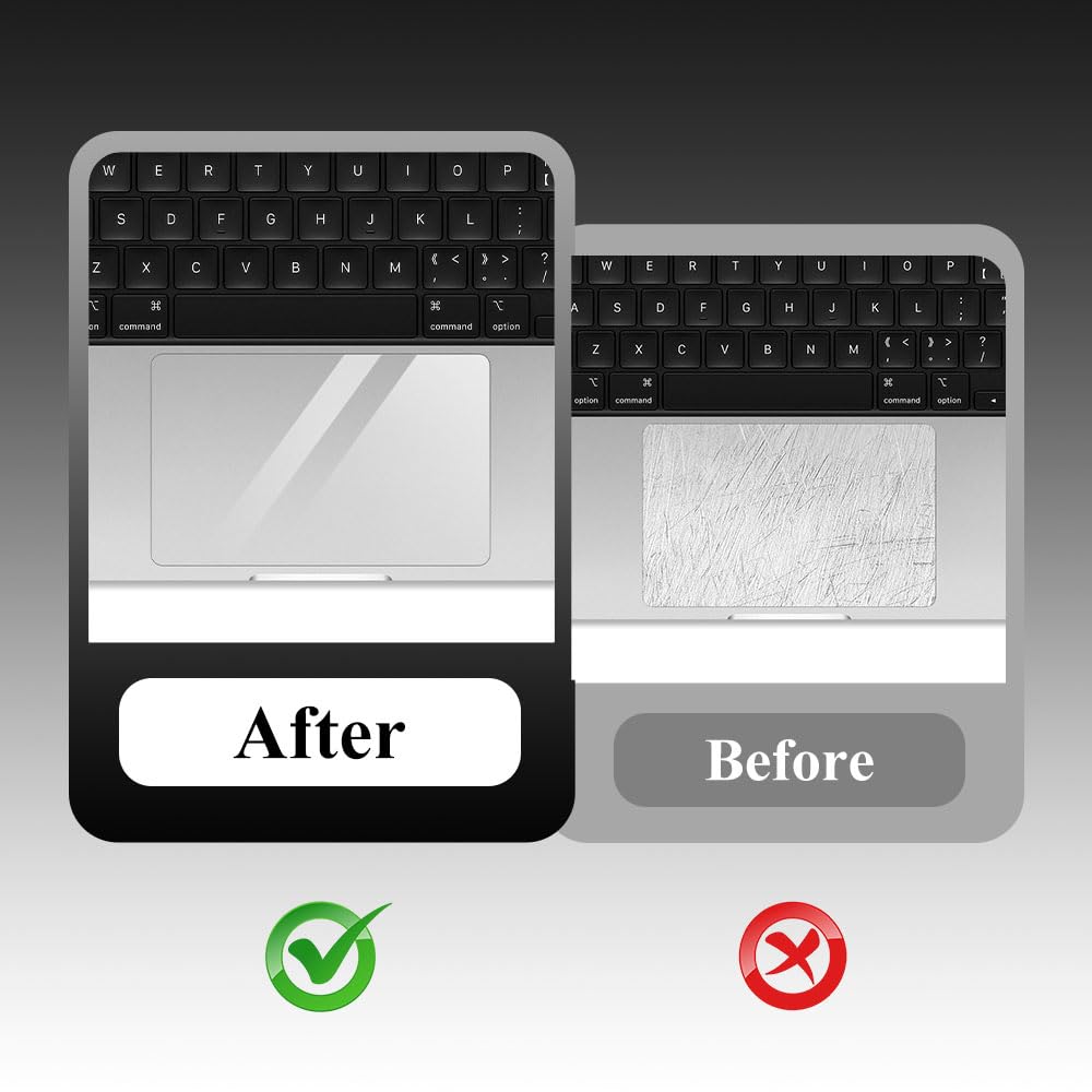 Confezione da 2 protezioni per trackpad per MacBook Pro da 14" (chip M5) trasparente, accessori protettivi per MacBook Pro 2025 da 14,2 pollici (A3434) (14,2 pollici)