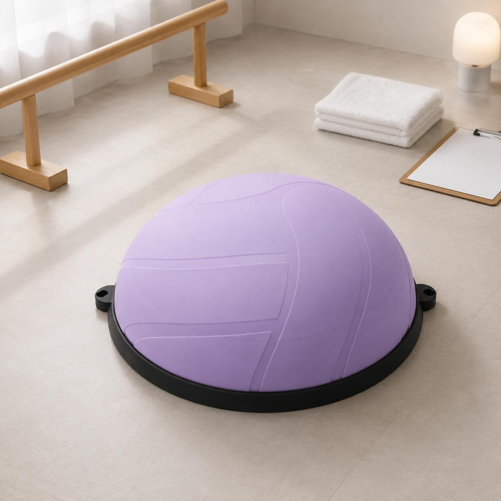 Pelota de Equilibrio Balón de Estabilidad Cúpula de Balance con Superficie Texturizada Antideslizante y Base Rígida PP PVC Adecuada para Entrenamiento