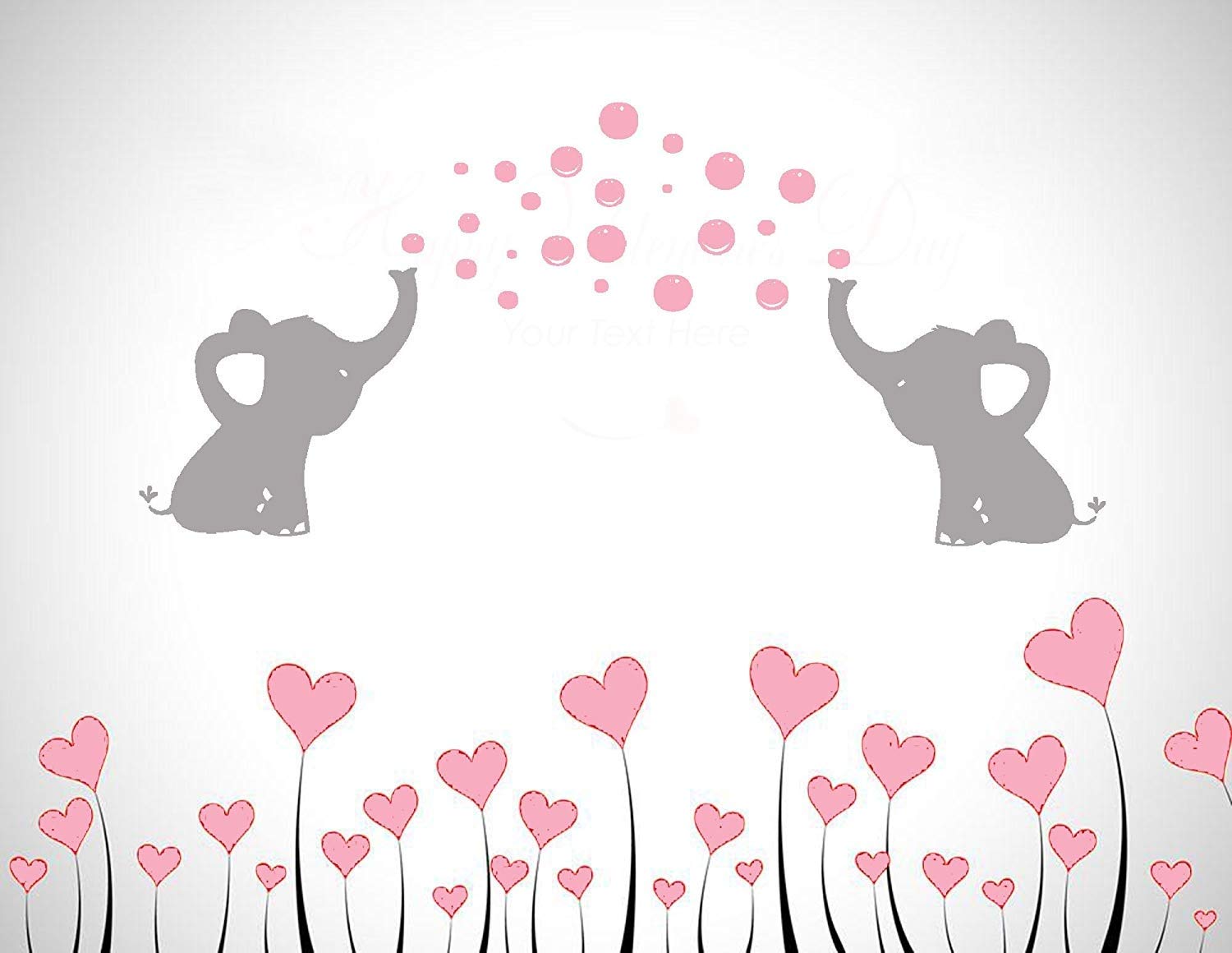 Bdecoll Nursery Wall Decals,Baby Boy or Girl Bedroom Decoration,Elephants Wall Stickers | Nursery décor (Pink Bubble Elephant)