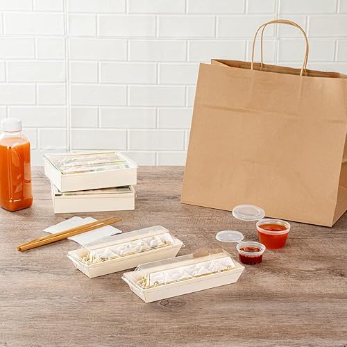 Miniatura 6 de Pequeño recipiente de madera de álamo para comida, forma cuadrada, 4.7 pulgadas, 100 unidades por caja, colección Taipei, utensilios de restaurante