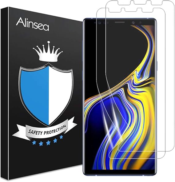 Alinsea Compatible for Screen Protector Samsung Galaxy Note 9 [2Pack] [Bubble Free] [Case