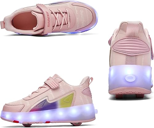 Miniatura 2 de RESLIDE Tenis con ruedas para niños y niñas, tenis deportivos recargables con luz LED para niños