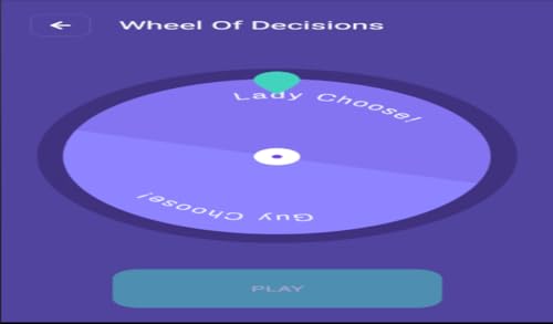 Wheel of decision for couples