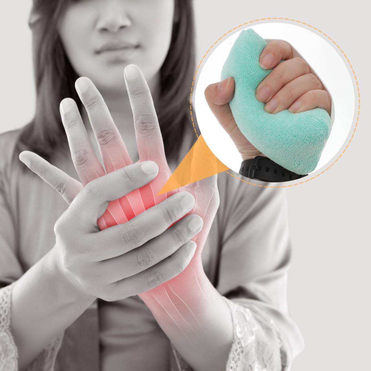 Homoyoyo Ergonomisch Gestaltete Grüne Handgriffpolster aus Weichem Handtuchstoff zur Fingerfunktionserhaltung und Prävention von Hautverletzungen bei Älteren und Bettlägerigen Patienten