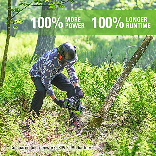 Greenworks PRO 80V 4.0Ah Lithium-Ion Battery ((Genuine Greenworks Battery / 75+ Compatible Tools)
