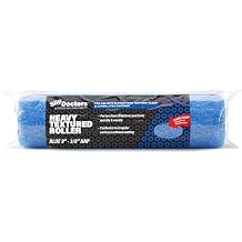 Blue Textured Paint Roller Sleeve for Paint & Coatings - Heavy Duty 9 Inch Roller - for Water Based & Solvent Based Paints - Compatible with SlipDoctors Tuff Grip Water Based