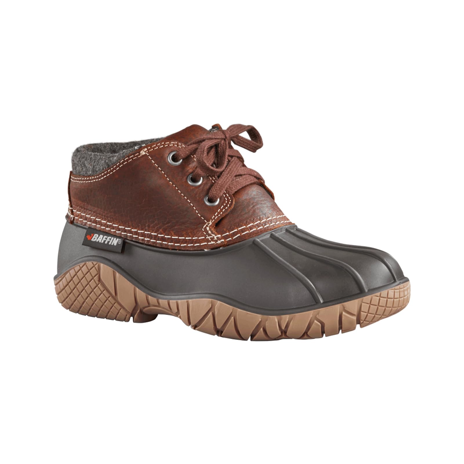 Baffin Women's WHITETAIL II Waterproof Insulated Low-Height Winter Snow Boots, Full-Grain Leather Upper, Flexible Rubber Base