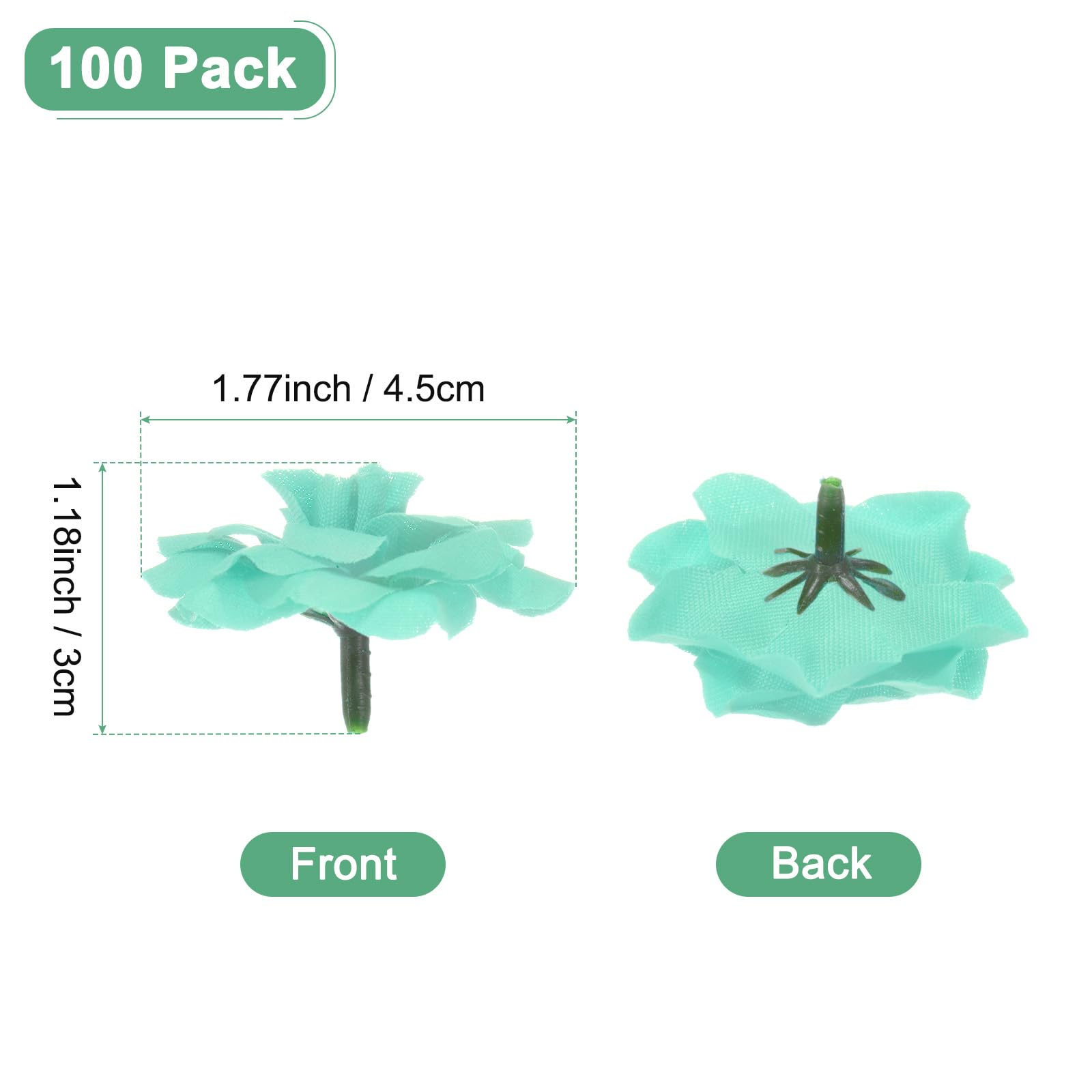 M METERXITY 100-Pack Artificial Roses Heads, Silk Faux Rose Head for Wedding/Bouquet/Flower Wall/DIY Crafts/Party Decoration - Image 3