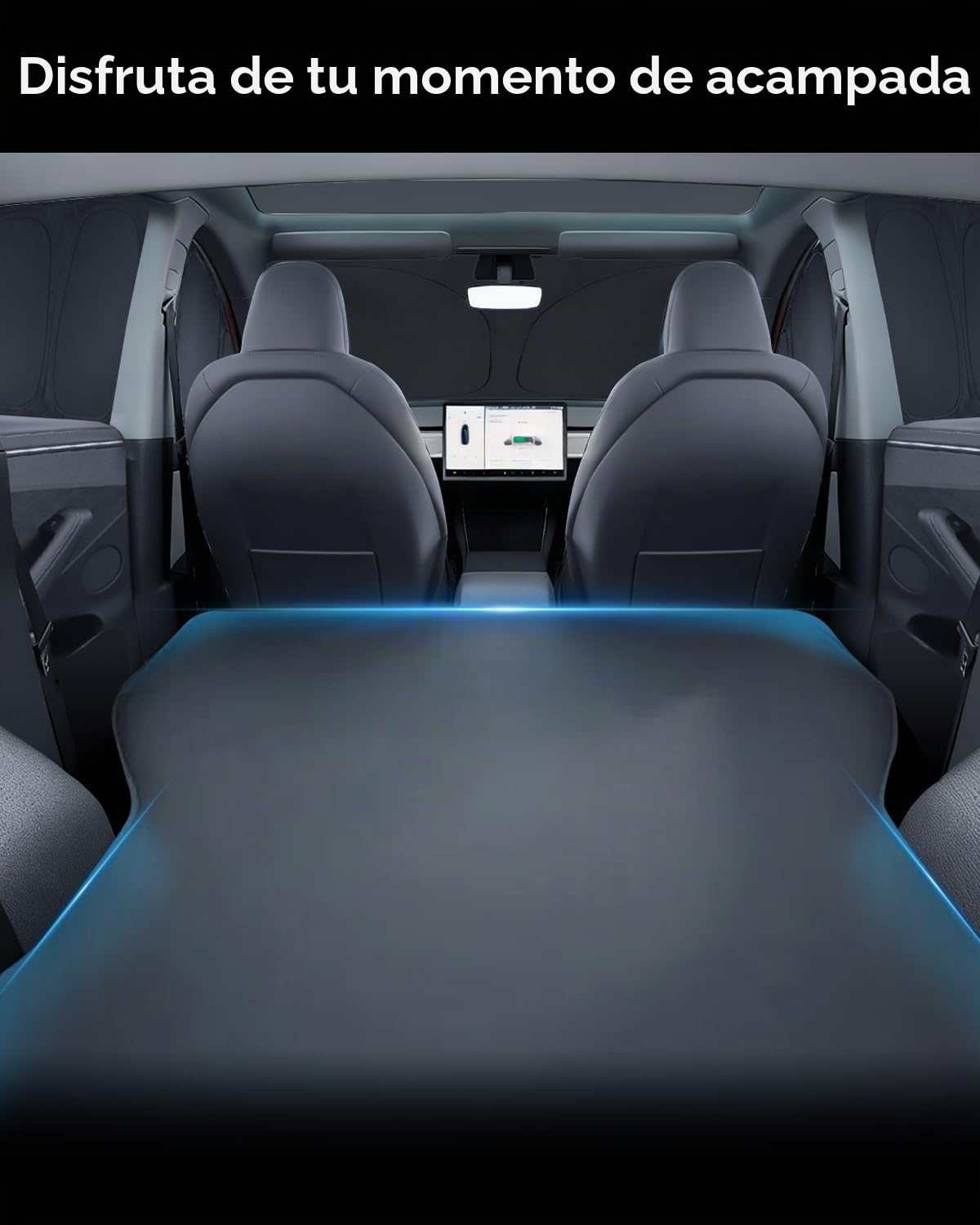 Parasoles para Coche 8 Piezas para Tesla Model Y 2025-2026 Juniper Diseño para Parabrisas Trasero Ventana Lateral Juego Completo Camping Privacy Curtains Protección UV Tesla Model Y Accesorios