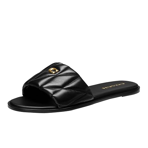 Coach Women's Holly Sandal - 6 - Black