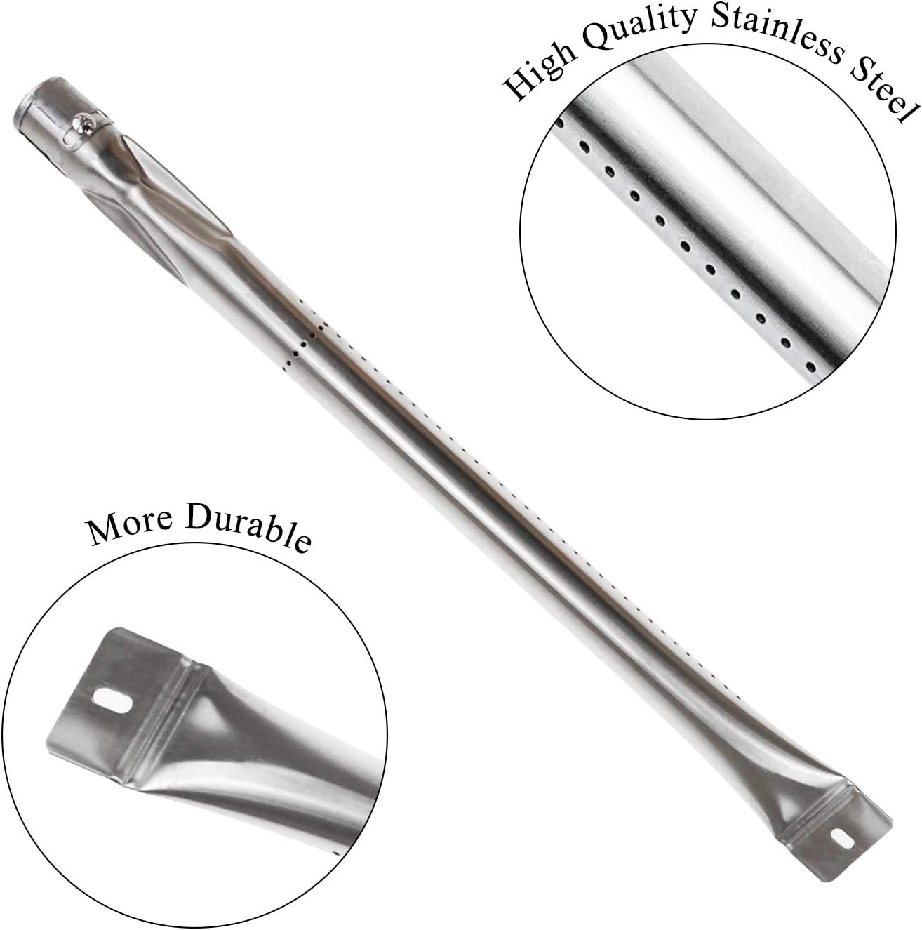 Hisencn Replacement Repair Kit for Master Forge 5 Burner 2518-3, 3218LT, 3218LTM, 3218LTN, L3218 Gas Grill, BBQ Grill Pipe Burners Tube, Heat Shield Tent Plate Parts, Stainless Steel