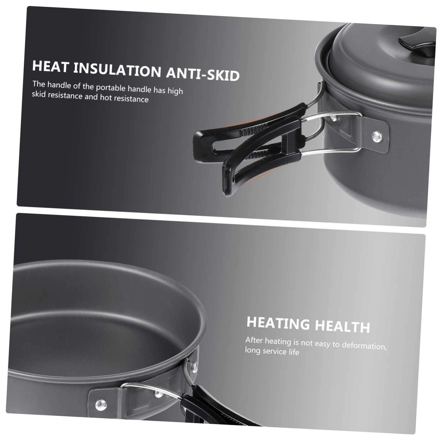 BESPORTBLE 1 Set Outdoor Cooking Portable Person Camping Utensils for Hiking Lightweight Travel Cookware Kit Compact Design for Easy Carrying and Prep