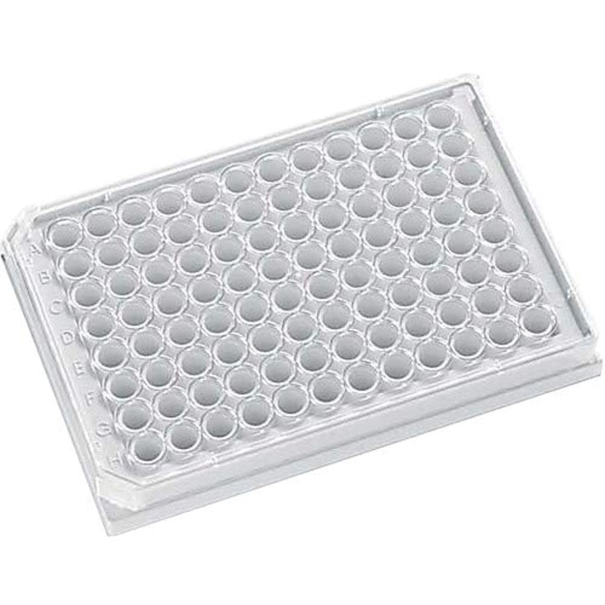 J.G. Finneran 324012 96-Well Krystal Glass Bottom Imaging Plate with Lid, Sterile, White (Pack of 10)