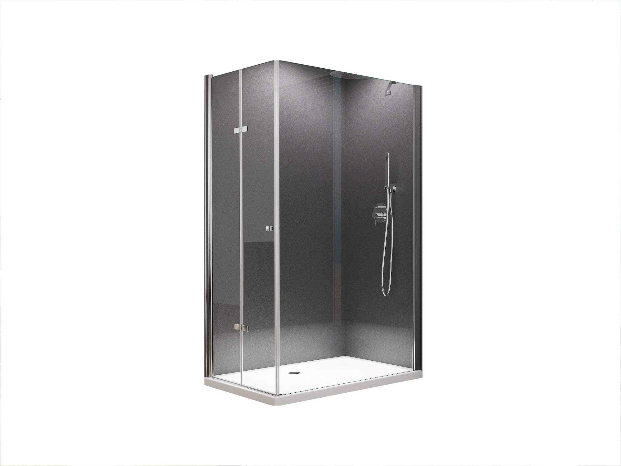Shop [Typ-Cornelia] narożna kabina prysznicowa – prysznic – ESG – warianty (120 x 80 x 195 cm)