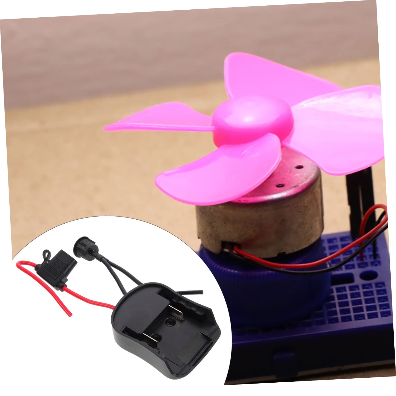 NUOBESTY 2 Piezas Adaptador De Batería De 18v Batería para Convertidor De Voltaje Adaptador De Rueda Eléctrica para Camión De Corriente Fuerza Ordenador Personal Negro