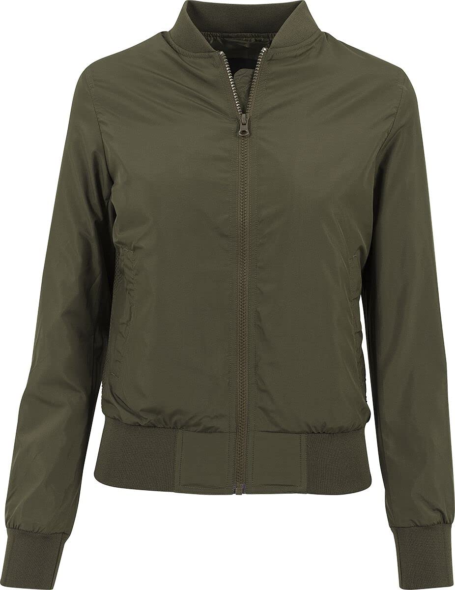 Urban Classics Women's Ladies Light Bomber Jacket, Green (Olive), S, S