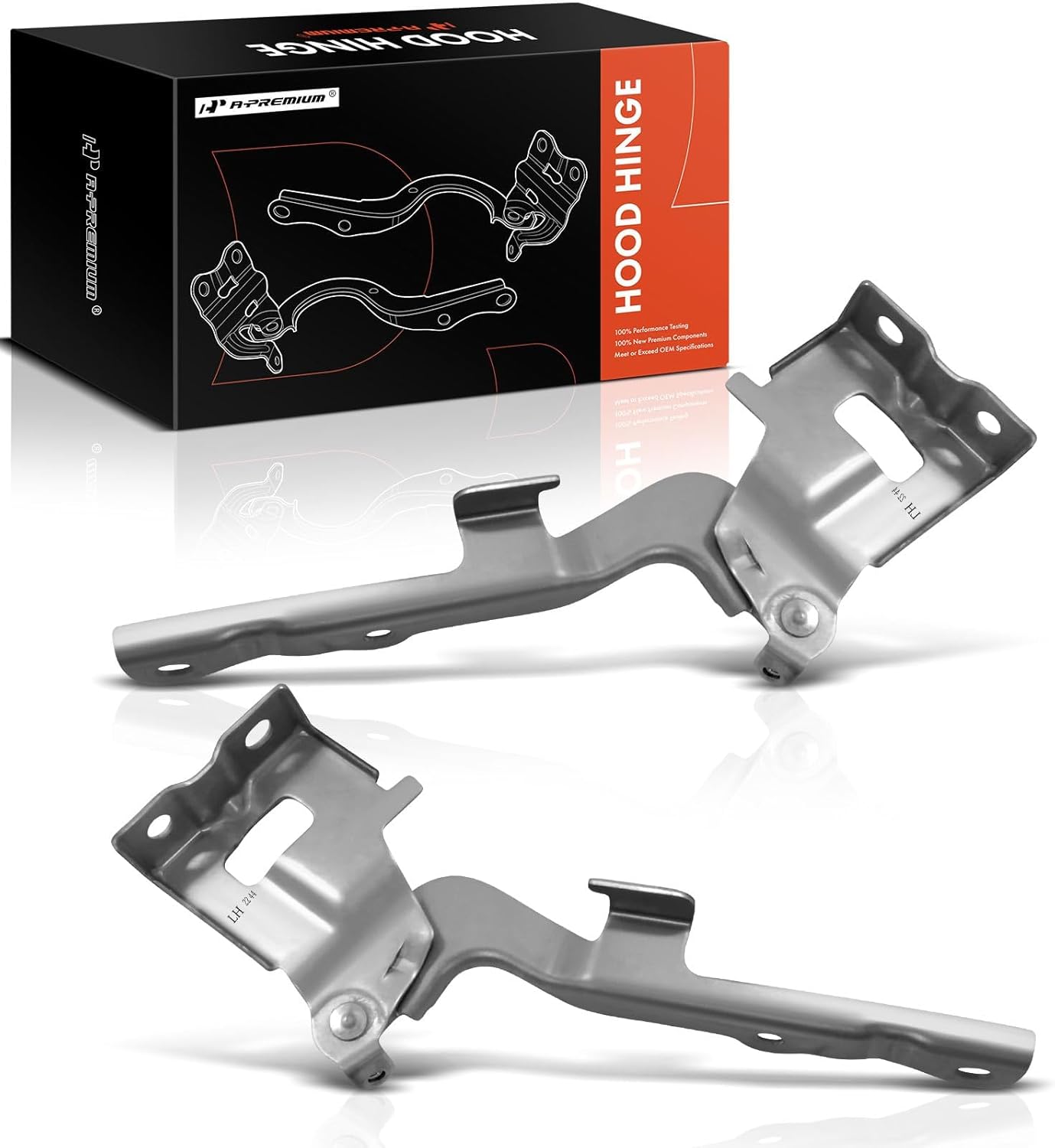 A-Premium Driver and Passenger Hood Hinges Compatible with Hyundai Tucson 2010-2015, Set of 2 Front Left and Right Side Hood Hinges, Replace# 791202S000, 791102S000