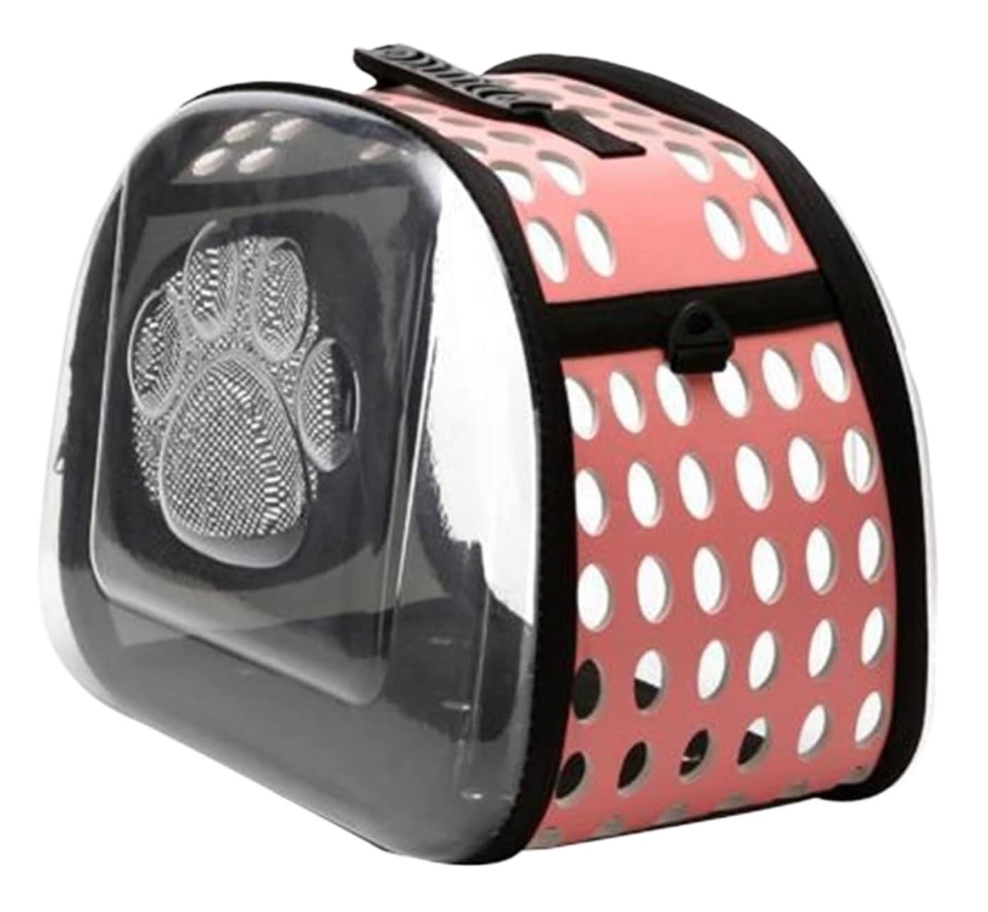 Rucksack Tragbare, Faltbare Haustier-Hunde- Und Katzen-Umhängetasche, Transparente Transportbox Für Katzen Hunde Haustier(Pink,42 * 32 * 28cm)