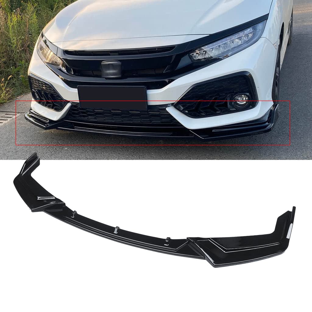 JC Carbon Fiber / PU Black Front Bumper Lip Spoiler Splitters Case For Honda For Civic 10th Type R 2016 2017 American Ve I.569272044 JC Carbon Fiber / PU Black Front Bumper Lip Spoiler Splitters Case For Honda For Civic 10th Type R 2016 2017 American Ve I.569272044