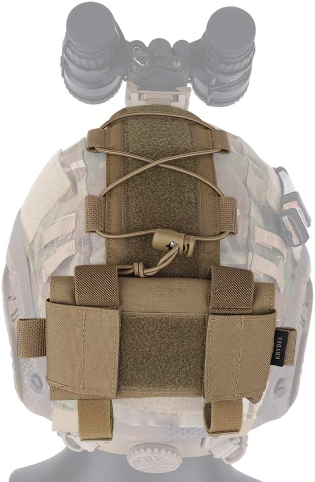 KRYDEX Tactical Helmet Battery Pouch Counterweight Pouch Helmet Battery Pack Balance Weight Bag with Hook&Loop for Tactical Helmet