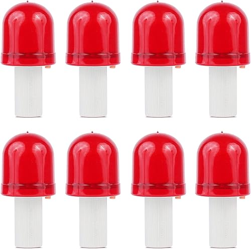 BATTIFE Paquete de 8 luces LED de advertencia de cono de tráfico, lámpara de bloqueo de carretera de 360 grados visible con 3 modos intermitentes