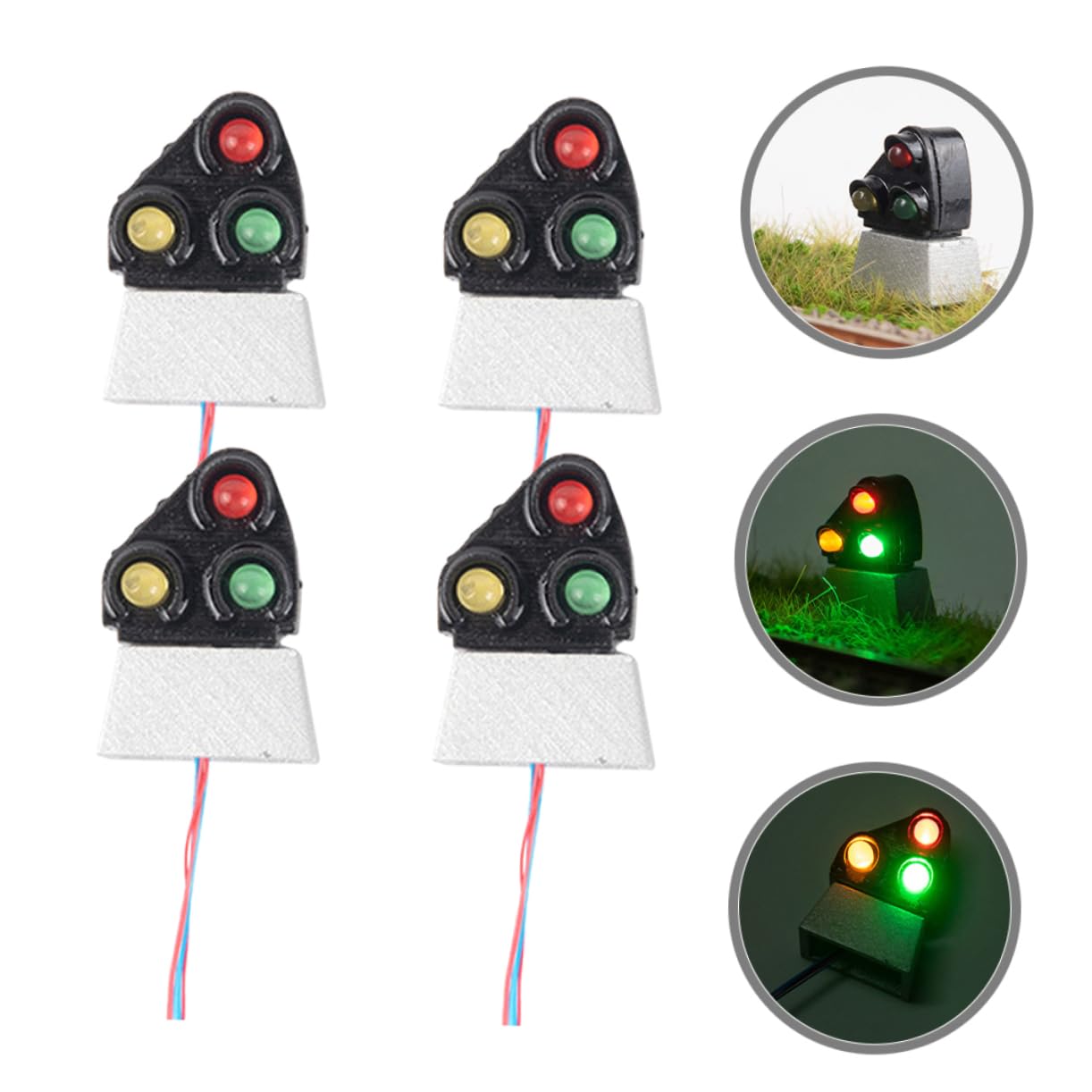 12pezzi Mini Segnalazione Per Treni Decorazioni Per Layout Accessori Per Realistiche e Facili Installare